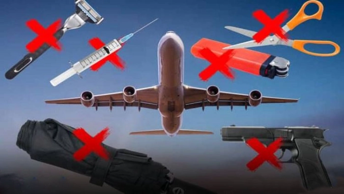 وسایل ممنوعه در هواپیما